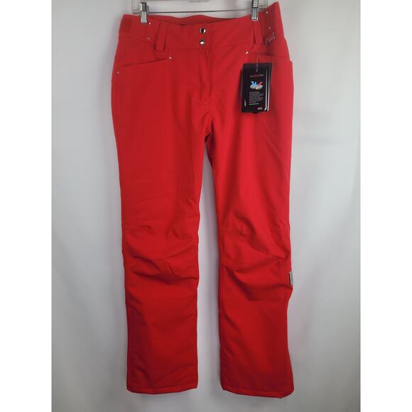 Karbon Diamond Tech Pearl II Women’s Ski Snowboard Pants Size 12 Red - Picture 1 of 11